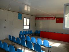 29 Blue Chairs Inside School In Yilik Village On The Way To K2 China Trek